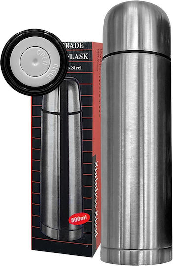 HOMie Μπουκάλι Θερμός 500ml Ασημί