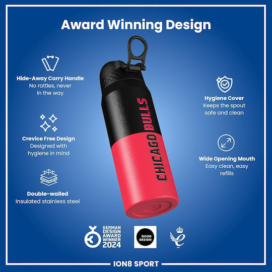 Ion8 Ion8 Edelstahl Thermosflasche 750ml NBA Chicago Bulls