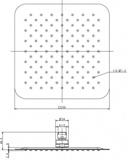 Omnires Set Mixer Telefon Și Cap De Duș Încorporat Pentru Duș Argintiu 5902539813531