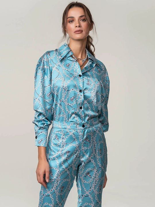 Women's Light Blue Set with Trousers