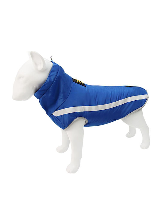 Animal Dog Coat Waterproof Windproof Blue With Back Length 72 cm