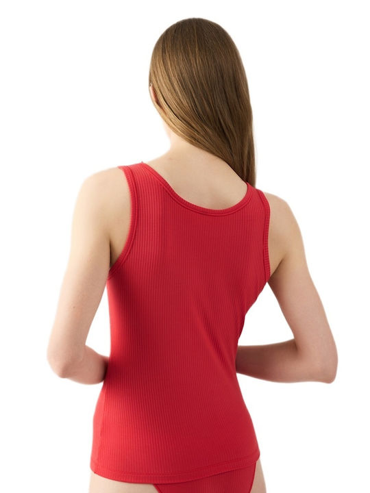 Sleeveless Red Women's Tank Top