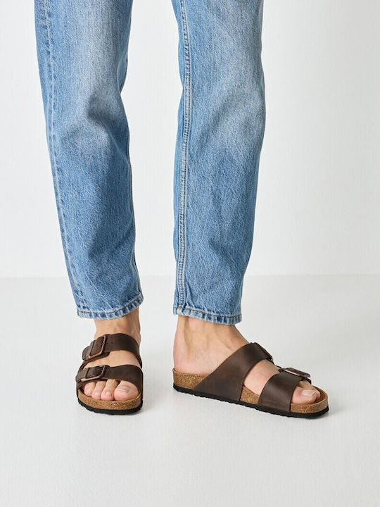 Tamaris Leather Men's Sandals in Brown Colour
