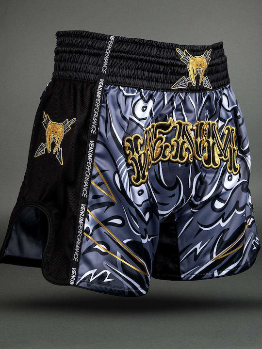 Σορτσάκια Muay Thai Venum Wolf Atak Muay Thai Shorts Black Grey