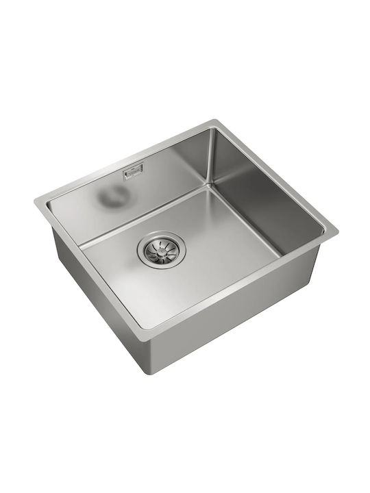 Teka Be Linea RS15 45.40 Υποκαθήμενος Νεροχύτης Inox Σατινέ Μ49xΠ44cm Ασημί
