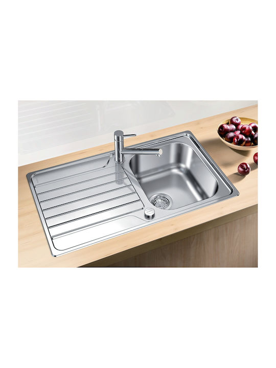 Blanco Ένθετος Νεροχύτης Inox Brushed Μ86xΠ50cm Γκρι