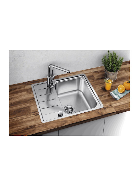 Blanco Drop-In Sink Inox Brushed W60.5xD50cm Gray