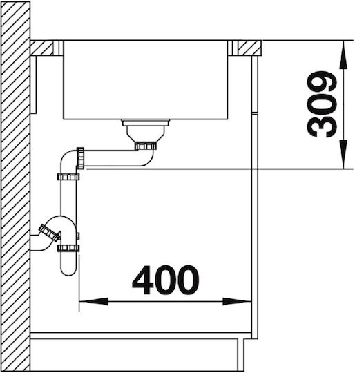 Blanco Lemis 45 S-if Chiuvetă De Bucătărie Drop-In Inox Periat L60.5xL50cm Argintie
