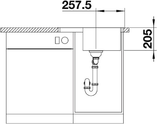 Blanco Lemis 45 S-if Chiuvetă De Bucătărie Drop-In Inox Periat L60.5xL50cm Argintie