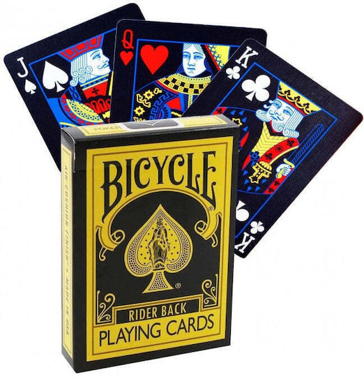 Bicycle Rider Back Reverse Playing Cards Yellow & Black Color