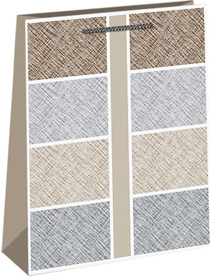 Justnote Χάρτινη Τσάντα για Δώρο Καφέ 33x12x26εκ. 12τμχ