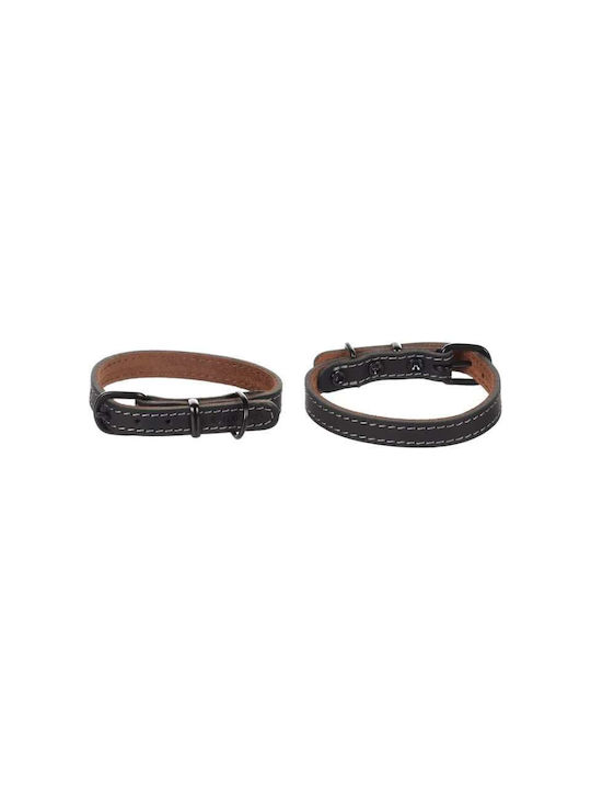Flamingo Κολάρο Σκύλου Collar Montana Leather Black Xs 19.5-25.5cm X 12mm