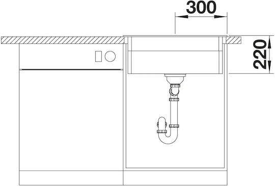 Blanco Ένθετος Νεροχύτης Inox Μ60xΠ51cm Μαύρος