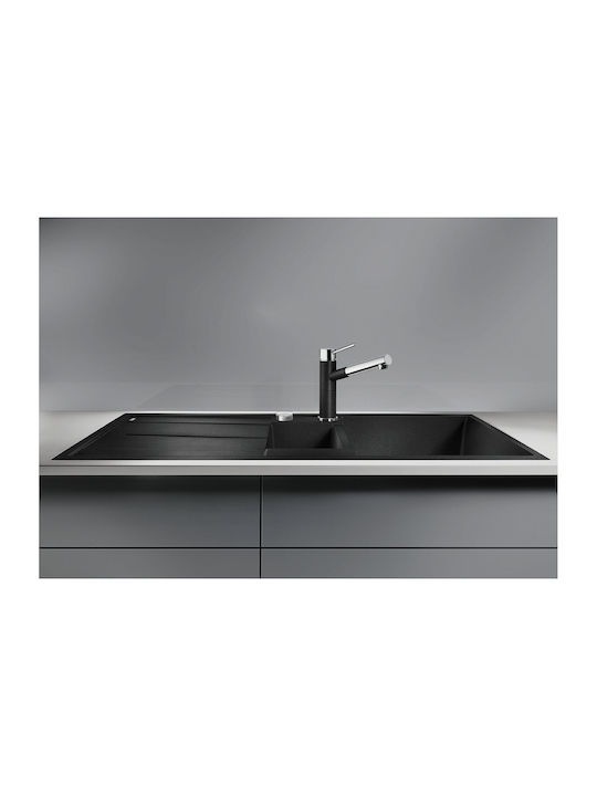 Blanco Drop-In Chiuvetă din Granit Sintetic cu robinet L100xW50cm Gri