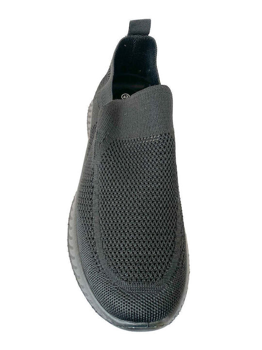Πάνινα Ανδρικά Slip-On Μαύρα