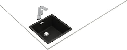 Teka Radea R10 40.40 M-TG 115230048 Drop-In Spüle aus Verbundgranulat B45.6xT45.6cm Carbon Black