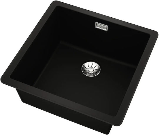 Teka Radea R10 40.40 M-TG 115230048 Drop-In Spüle aus Verbundgranulat B45.6xT45.6cm Carbon Black