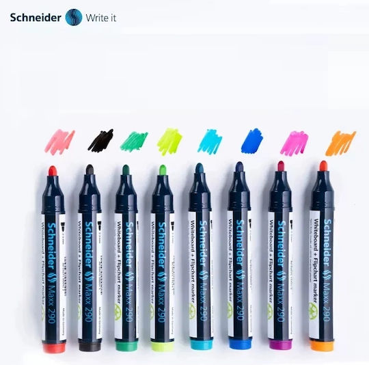 Schneider Markers Board Markers Schneider Board Maxx 290 Set 8 Set 8 Colours