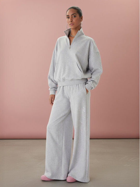 Langes Sweatshirt für Damen Gray