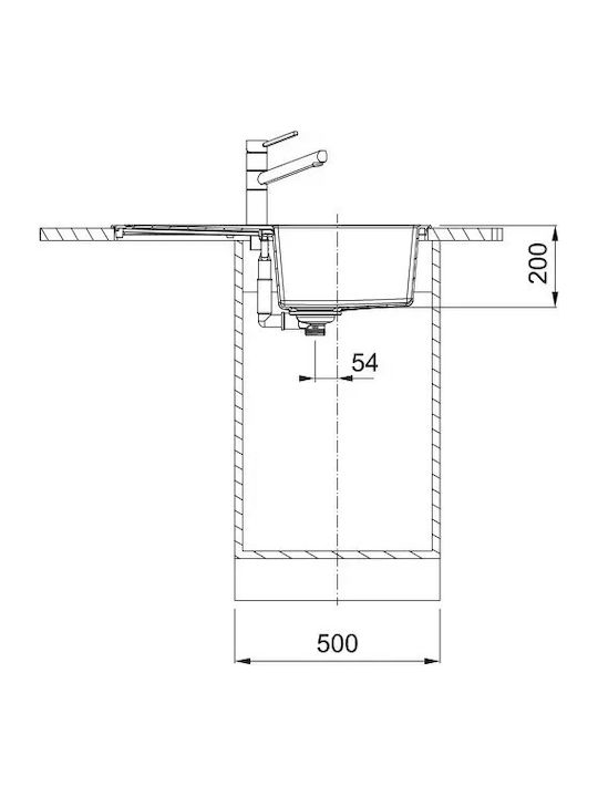 Franke Sirius 2.0 S2D 611-78 Ένθετος Νεροχύτης από Συνθετικό Γρανίτη Μ78xΠ50cm
