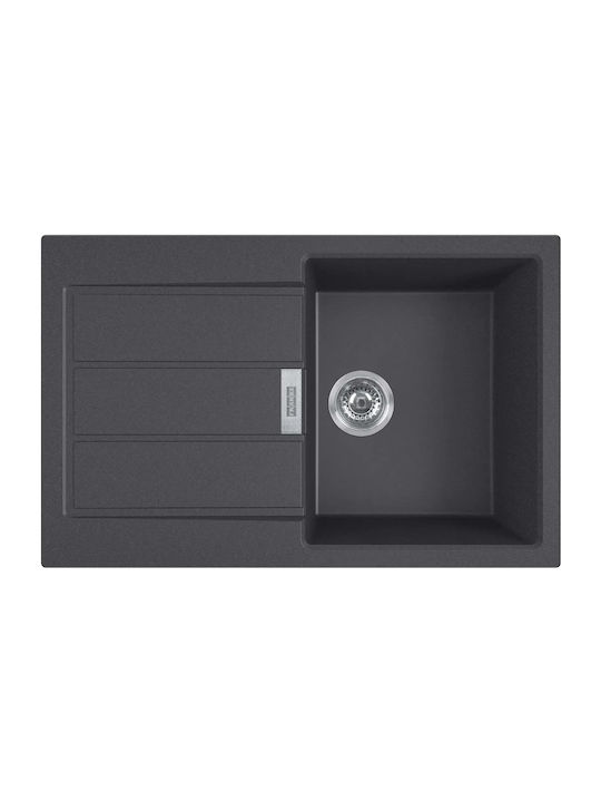 Franke Sirius 2.0 S2D 611-78 Ένθετος Νεροχύτης από Συνθετικό Γρανίτη Μ78xΠ50cm