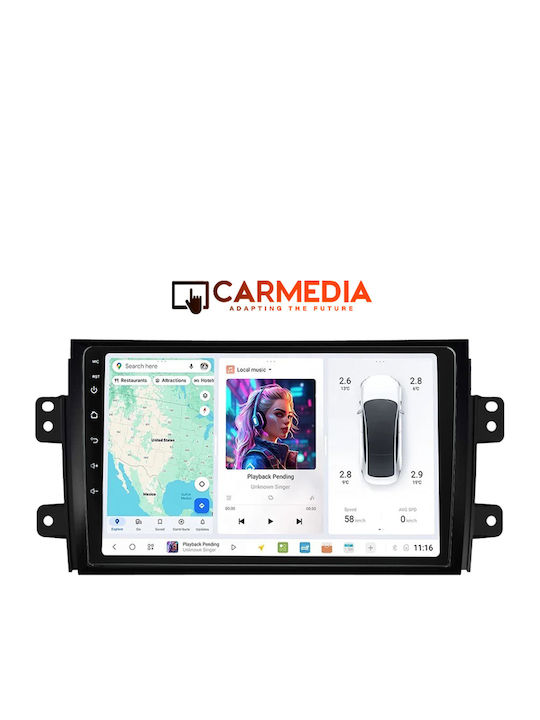Carmedia Автомобилна Аудио Система (Блутут/USB/WiFi/GPS/Apple-Carplay/Android-Auto) с Тъчскрийн 9"
