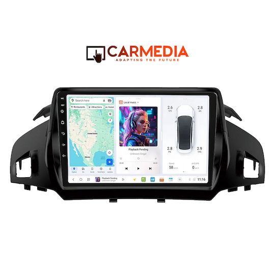 Автомобилна Аудио Система (Блутут/USB/WiFi/GPS/Apple-Carplay/Android-Auto) с Тъчскрийн 9"
