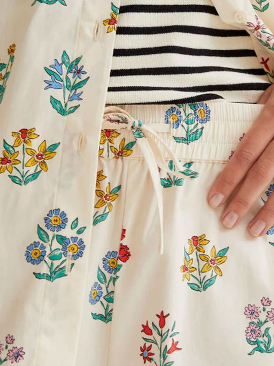 Pantaloni Dama Din Țesătură Cu Talie Înaltă Cu Elastic Multicolori