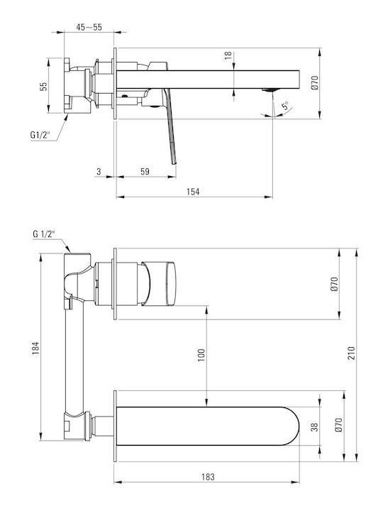 Deante Mixing Sink Faucet Black