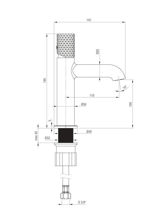 Deante Mixing Sink Faucet Gray