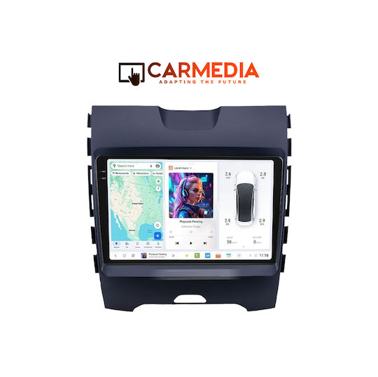 Carmedia Ηχοσύστημα Αυτοκινήτου για Ford Edge 2015 (Bluetooth/USB/AUX/WiFi/GPS/Apple-Carplay/Android-Auto) με Οθόνη Αφής 9.5"