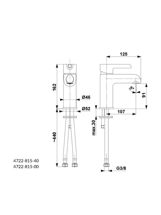 KFA Mixing Sink Faucet Gray