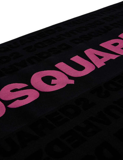 Dsquared2 Плажна Кърпа Черна 190x100см