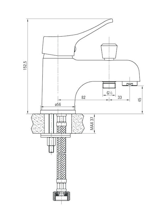 Deante Mixing Sink Faucet Silver