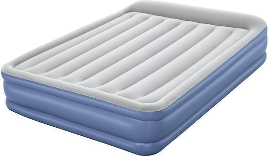 Bestway Inflatable Double Sleeping Mattress with Integrated Pump 203x152x46cm Blue