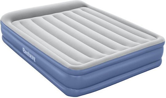 Bestway Inflatable Double Sleeping Mattress with Integrated Pump 203x152x46cm Blue