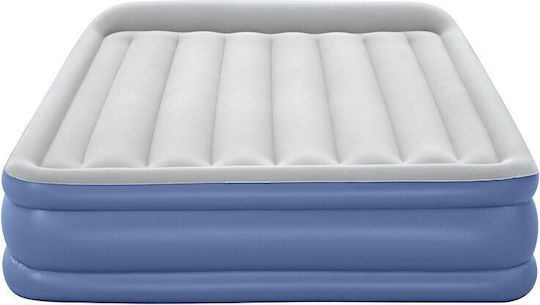 Bestway Inflatable Double Sleeping Mattress with Integrated Pump 203x152x46cm Blue