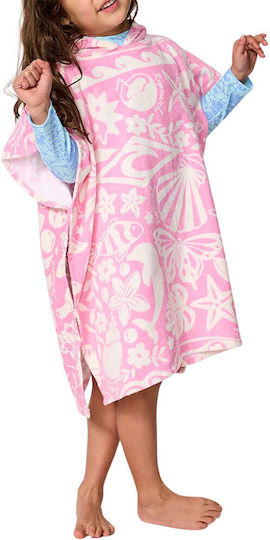 Rip Curl Mixed Snap K Hooded Poncho Pink