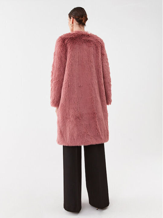 Long Women's Fur Pink