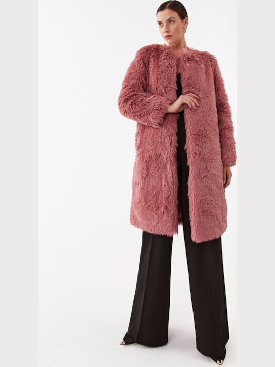 Long Women's Fur Pink