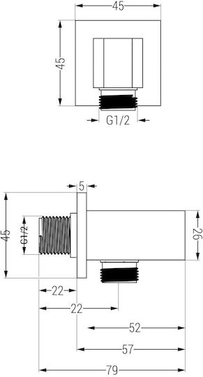 Mexen Built-in Mixer Mouthpiece Telephone & Shower Head Set for Shower