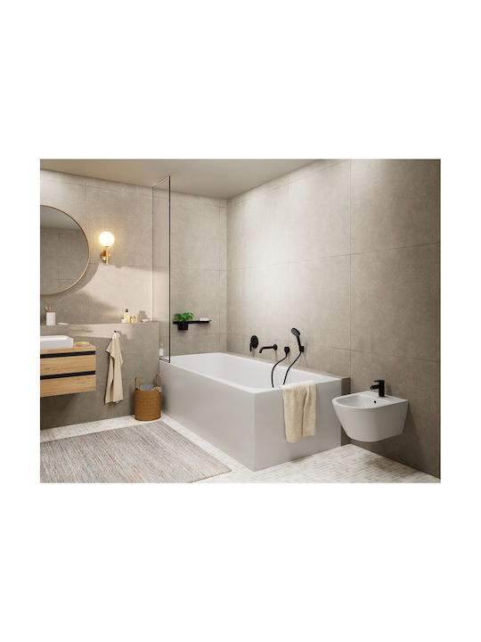 Hansgrohe Vernis Blend Μίκτης Μπαταρίας Εντοιχισμού για Ντουζιέρα 2 Εξόδων Μαύρος