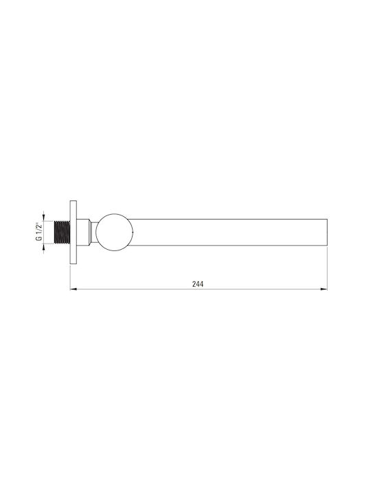 Deante Built-in Faucet Spout for Bathtub Silver