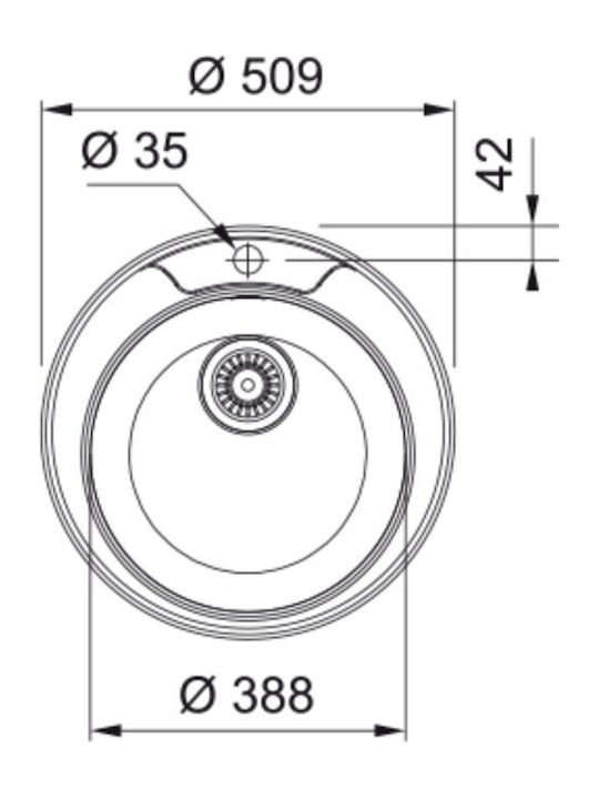 Franke Ένθετος Νεροχύτης Inox Μ50.9xΠ50.9cm Γκρι