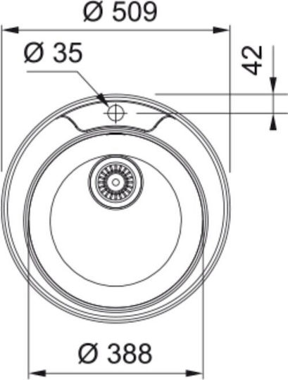 Franke Ένθετος Νεροχύτης Inox Μ50.9xΠ50.9cm Γκρι