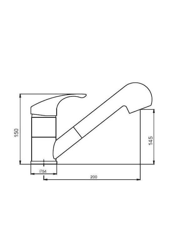 Deante Kitchen Faucet Counter with Shower Black