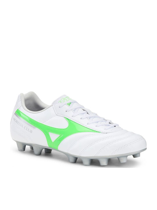 Mizuno Morelia Ii Club Ποδοσφαιρικά Παπούτσια με Τάπες Λευκά
