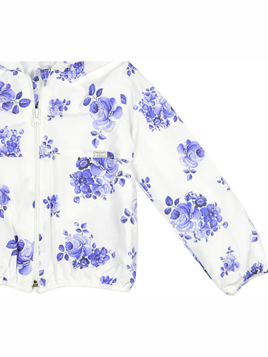 Kids' Casual Jacket Short Windproof with Hood White