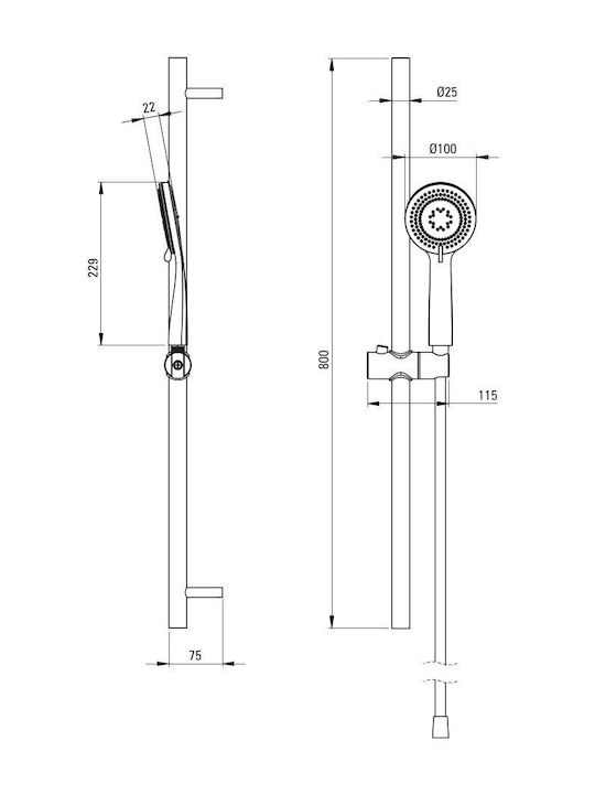 Deante Shower Column Beige 5907650823827 Deante Shower Column Beige 5907650823827