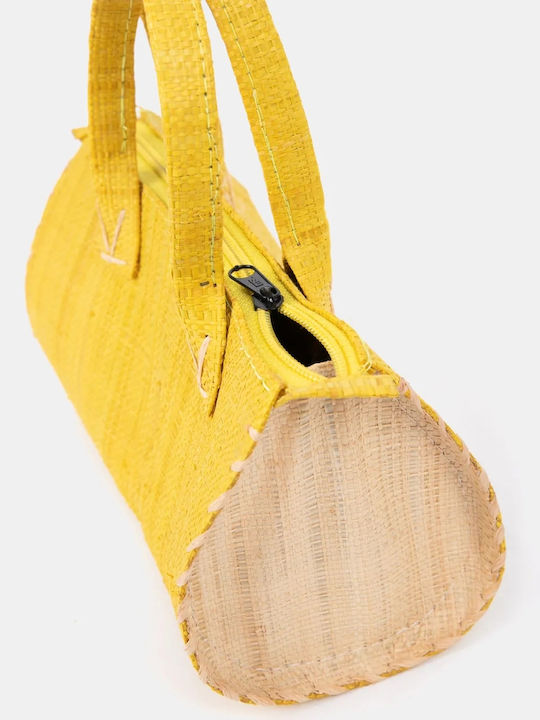 Straw Women's Yellow Handbag